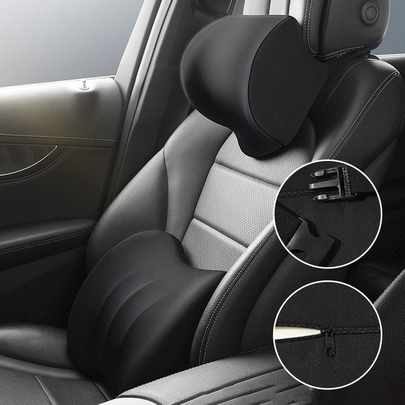 🔥Offre à moitié prix 🚗 Appui-tête et coussin lombaire ergonomiques pour siège de voiture