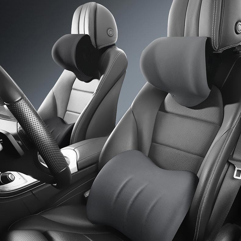 🔥Offre à moitié prix 🚗 Appui-tête et coussin lombaire ergonomiques pour siège de voiture